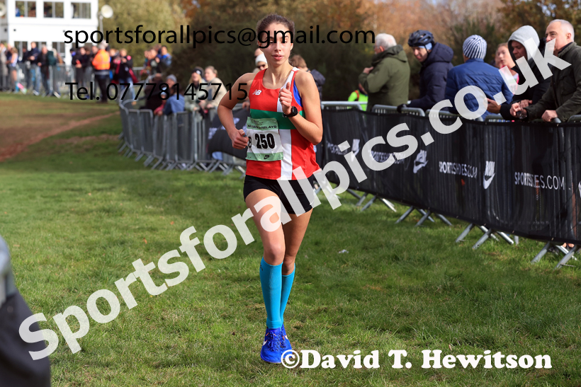 Womens Under-17s 2025 National Cross Country Relays, Berry Hill Park, Mansfield. Photo: David T. Hewitson/Sports for All Pics